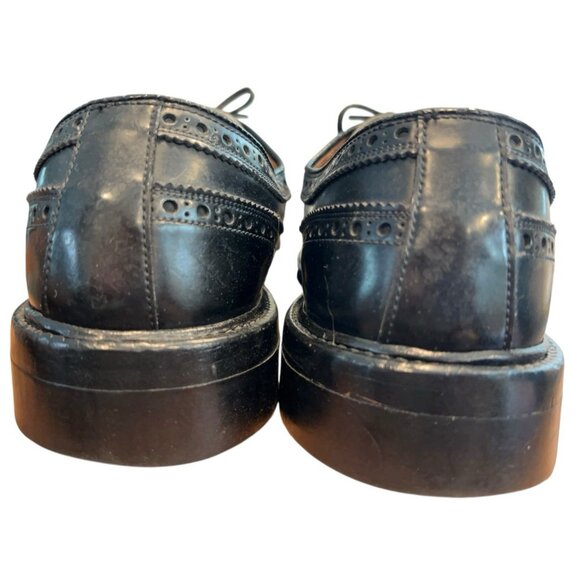 VTG Bass Black DuPont Corfam Full Brogue Longwing Wingtip Derby Shoes Mens 12 AA main image 14